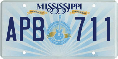 MS license plate APB711