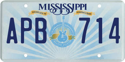 MS license plate APB714