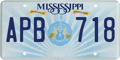 MS license plate APB718
