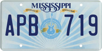 MS license plate APB719