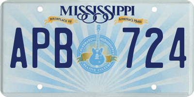 MS license plate APB724