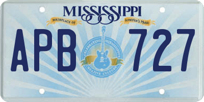 MS license plate APB727