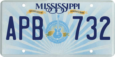 MS license plate APB732