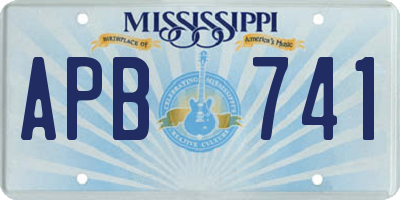 MS license plate APB741