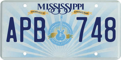 MS license plate APB748