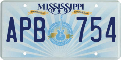 MS license plate APB754