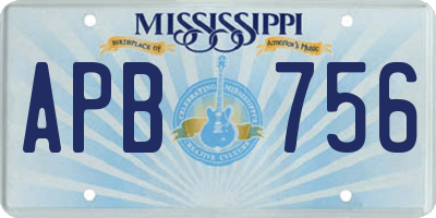 MS license plate APB756