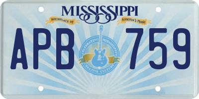 MS license plate APB759