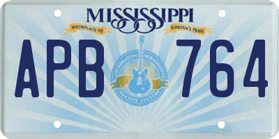 MS license plate APB764