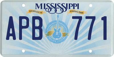 MS license plate APB771