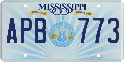 MS license plate APB773