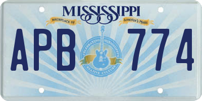 MS license plate APB774