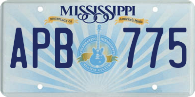 MS license plate APB775