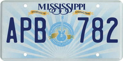 MS license plate APB782