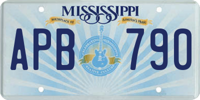 MS license plate APB790