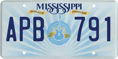 MS license plate APB791