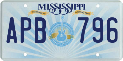 MS license plate APB796