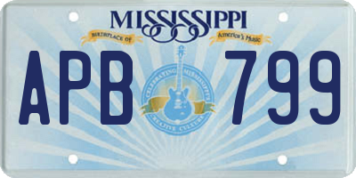MS license plate APB799