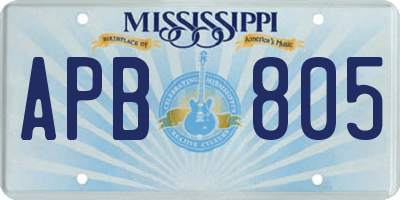 MS license plate APB805