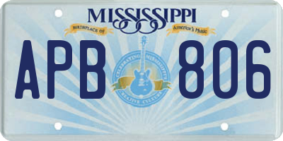 MS license plate APB806