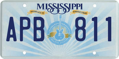 MS license plate APB811