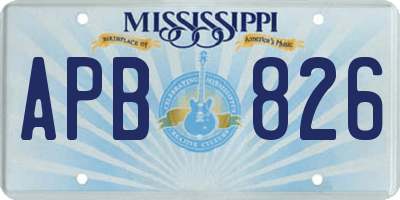 MS license plate APB826