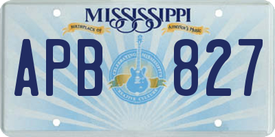 MS license plate APB827