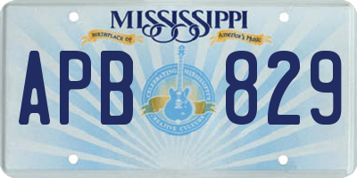 MS license plate APB829