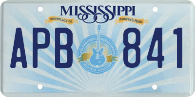 MS license plate APB841