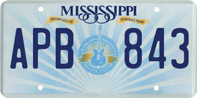MS license plate APB843