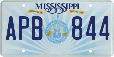 MS license plate APB844
