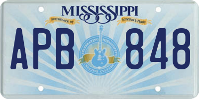 MS license plate APB848