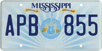 MS license plate APB855