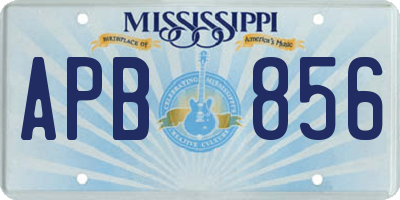 MS license plate APB856