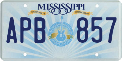 MS license plate APB857