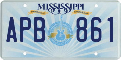 MS license plate APB861