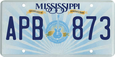 MS license plate APB873