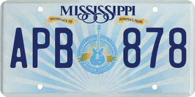MS license plate APB878