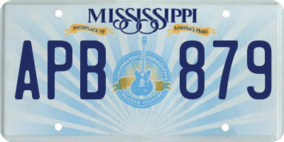 MS license plate APB879