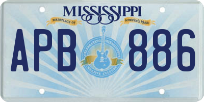 MS license plate APB886