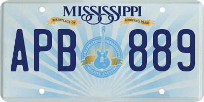 MS license plate APB889