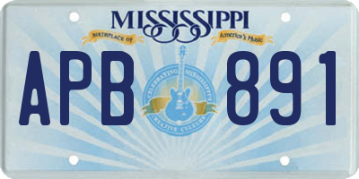MS license plate APB891