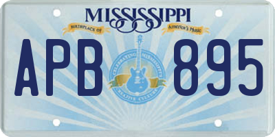 MS license plate APB895
