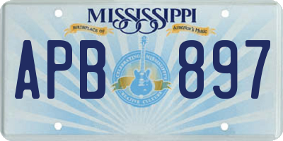 MS license plate APB897