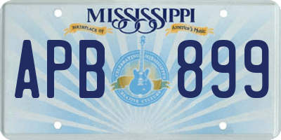 MS license plate APB899