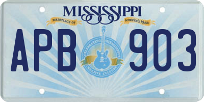 MS license plate APB903