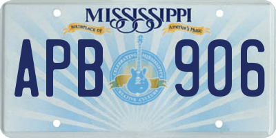 MS license plate APB906