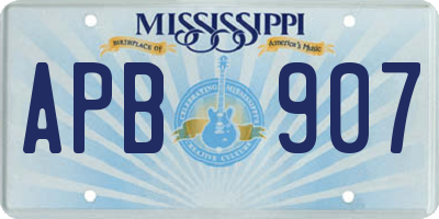 MS license plate APB907