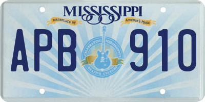 MS license plate APB910