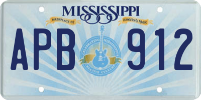 MS license plate APB912